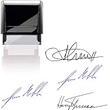 Signature Stamp - Customizable Signature Stamp - Personalized Self-Inking Signature Stamps. Black Blue Green Red Ink