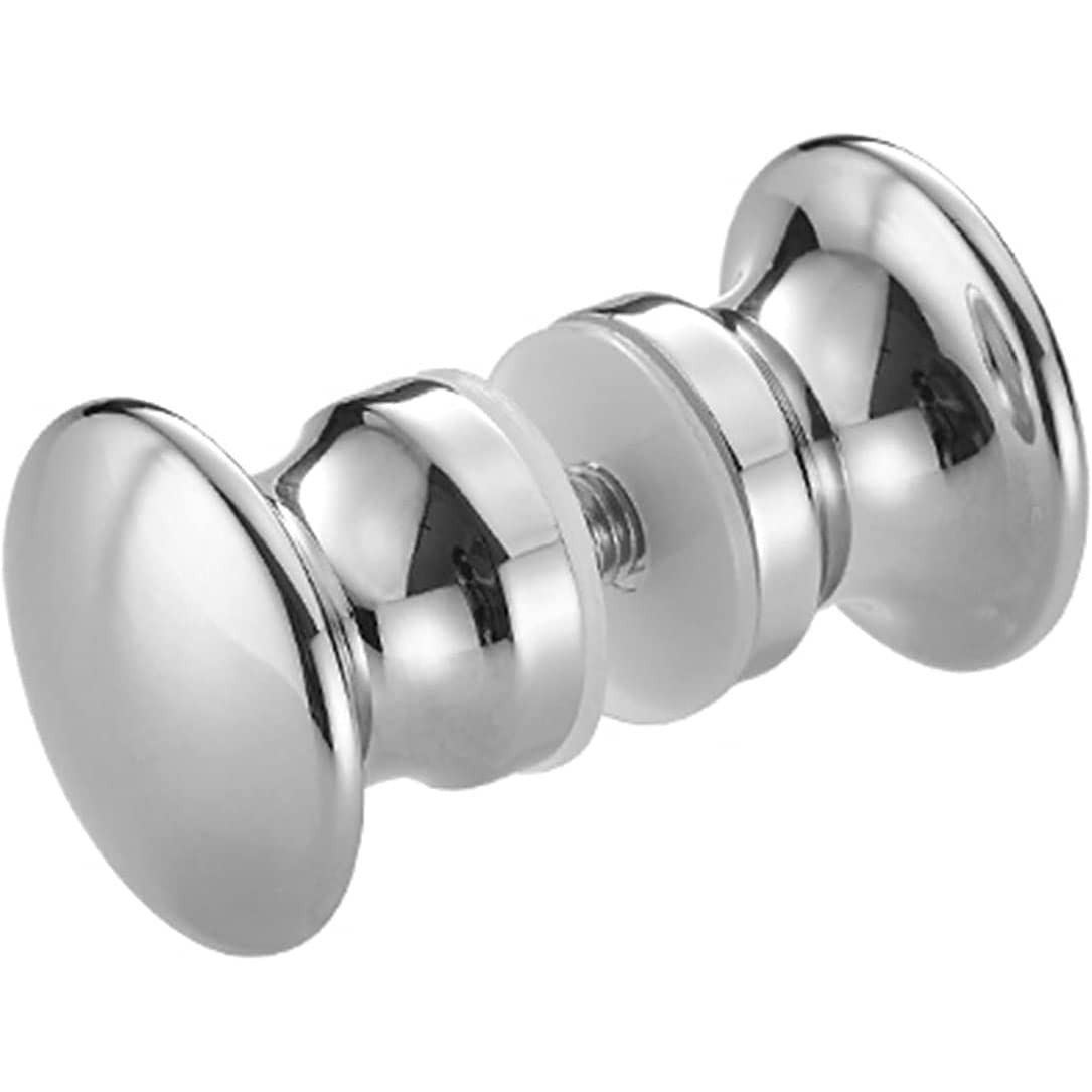 Poignée de traction dos à dos en verre brillant bouton solide luxe miroir