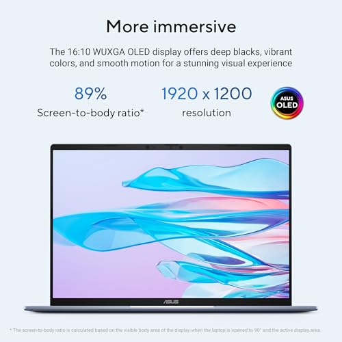 Image of ASUS Vivobook S16 Laptop (2026), Copilot+ PC, 16 inch 16:10 WUXGA OLED Display Display, Snapdragon X2 Elite Processor, Adreno GPU, 16 GB RAM, 1TB SSD, WiFi 7, Windows 11 Home, Mist Blue