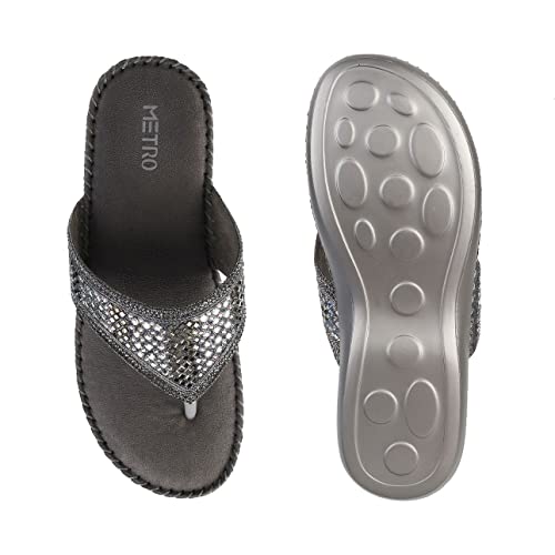Image of Mochi Women Suede Leather Comfort Slip-on Sandal