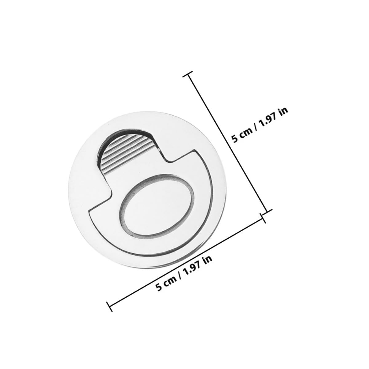Homoyoyo Lot de 2 Poignées Encastrées à Anneau de Traction en Acier Inoxydable pour Trappe de Bateau, Loquet de Porte Affleurant, Poignées de Levage pour Trappe de Pont, Accessoire Bateau
