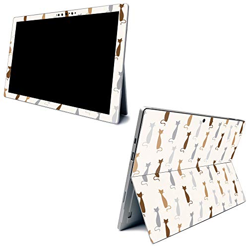 Image of MightySkins Carbon Fiber Skin for Microsoft Surface Pro 7 - Cat Lady | Textured Carbon Fiber Finish | Easy to Apply, Remove, and Change Styles | Made in The USA