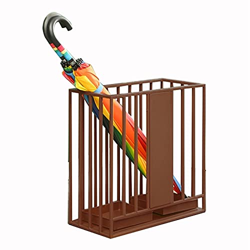 Seau à parapluies en métal bronze de grande capacité 50 cm