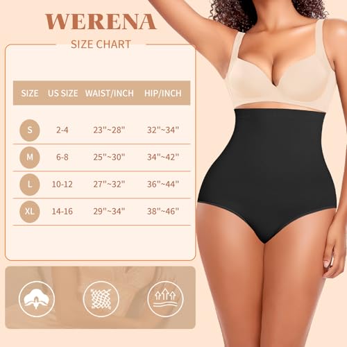 Image of Werena Tummy Control Shapewear Panties For Women Seamless High Waist Shaping Body Shaper Girdle Underwear