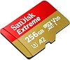Tarjeta microSD SanDisk Extreme 256GB UHS-I, velocidad de lectura hasta 245MB/s y escritura hasta 170MB/s, video 5.3K y 4K UHD, alto rendimiento para cámaras de acción, drones, dispositivos Android, SDSQXH9-256G-GZ6MA 5