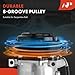 A-Premium Air Conditioner AC Compressor with Clutch Compatible with Volvo VAH 2011-2015, VHD 2008-2015, VNL 2008-2016, VNM 2008-2016 & Mack LEU MRU 2008-2015, 8.9L 10.8L 11.9L 12.1L 12.8L 14.9L 16.1L