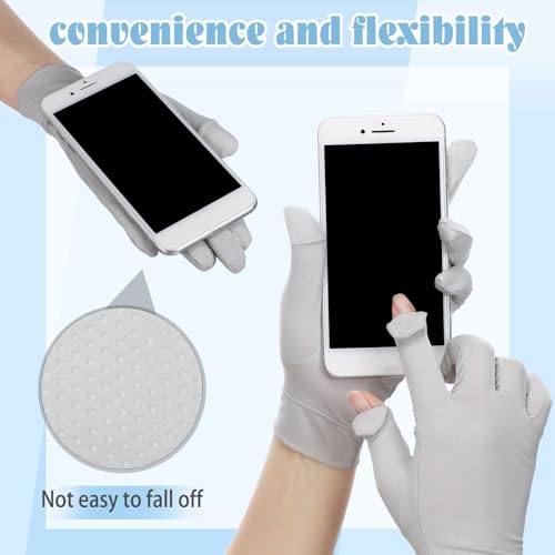 Bokon 3 pares de luvas de proteção solar UV para dirigir para mulheres, tela sensível ao toque, anti