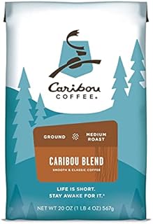 Caribou Coffee, Medium Roast Ground Coffee - Caribou Blend 20 Ounce Bag