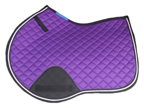 CHALLENGER Horse Contoured English Quilted Lightweight Jumping Saddle Pad Purple 72TS37PR