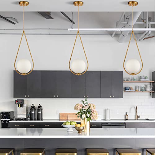 Modern Brass Glass Globe Pendant Lights Hanging Lamp Shade Chandelier Art Décor #TOP4