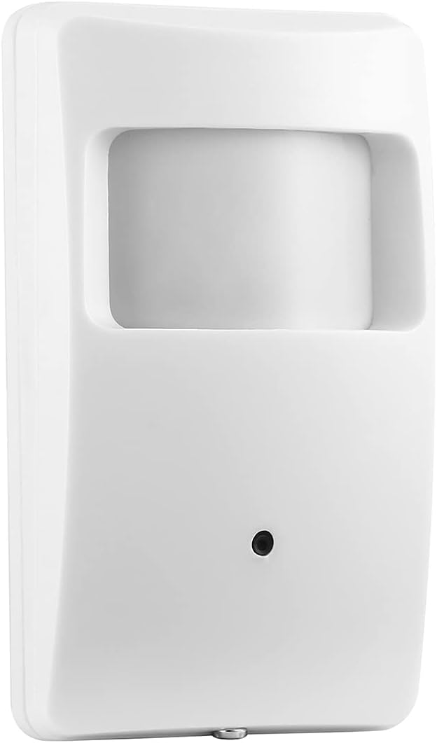 REVOTECH PIR POE IP Camera, HD 3MP Small Indoor Security Camera Covert 3.7mm Lens 940nm Invisible LEDs IR Night Vision P2P H.265(IPIR-M-P White)