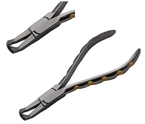 Bracket Remover Pliers Curved for Back Teeth, with Tungsten Carbide Inserts Orthodontic Pliers Golden Dot Series ARTMAN Brand