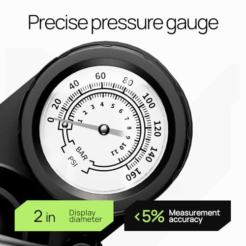 image for panaride Bike Pump with Gauge - Floor Bike Pumps for Road & Mountain B