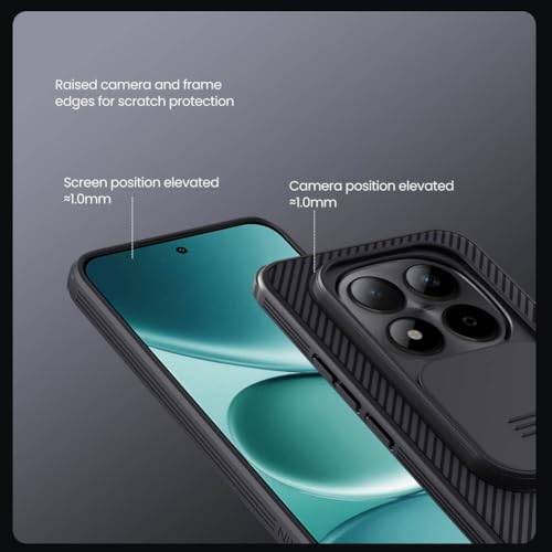Image of CamShield Pro Back Cover Case for Xiaomi Redmi Note 15 Pro+ 5G, Slide Camera Lens Protection, Shockproof Hard PC + TPU Slim Anti-Fingerprint Scratch Resistant Mobile Phone Cover (Black)