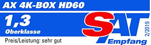 AX HD60 4K UHD 2160p E2 Linux 1xDVB-S2X Sat