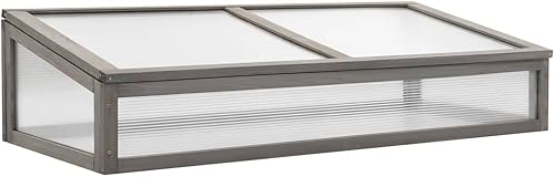 Miniatura 8 de WEMYUFURN Raised Bed with Greenhouse 43.3"x21.3"x47.2" Solid Fir Wood,Raised Garden Bed,Outdoor Planters for Flower Herb Garden