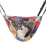 cat cage Hammock,Hanging Soft Pet Bed for Kitten Ferret Puppy Rabbit or Small Pet(Colorful Blocks)