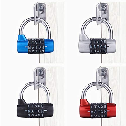 Padlock 5 Letter Word Lock,5 Digit Combination Lock,Gym Locker Lock,Safety Padlock For School Gym Locker,Sports Locker,Fence,Toolbox,Hasp Cabinet Storage (Silver) #TOP3