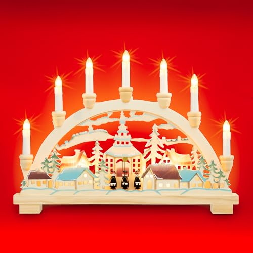 SIKORA LB11-2 liebevoll colorierter Schwibbogen STERNSINGER mit...