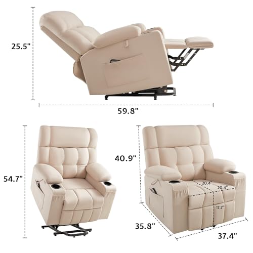 Sillón reclinable eléctrico con asistencia para adulto miniatura 2