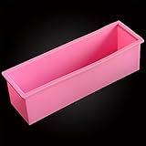 Nalmatoionme Backform rechteckig, 1,2 l, Kastenform für Gebäck, Kuchen, Toast, Brot, Seife, aus Silikon