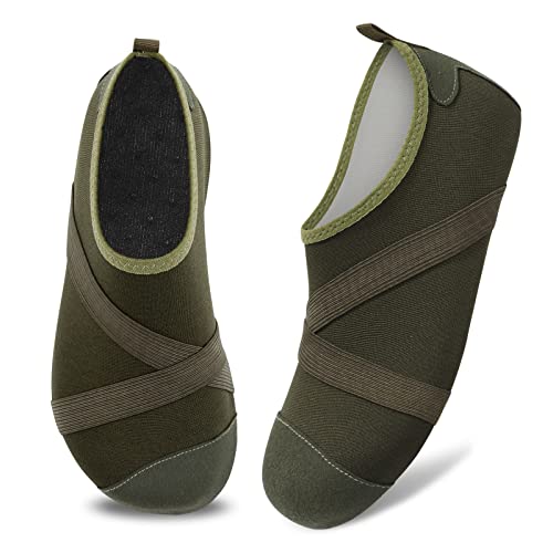 Vifuur Womens Mens Water Shoes Barefoot Quick Dry Aqua Socks For Beach Swim Yoga Outdoor Sports Armygreen-40/41 #TOP2
