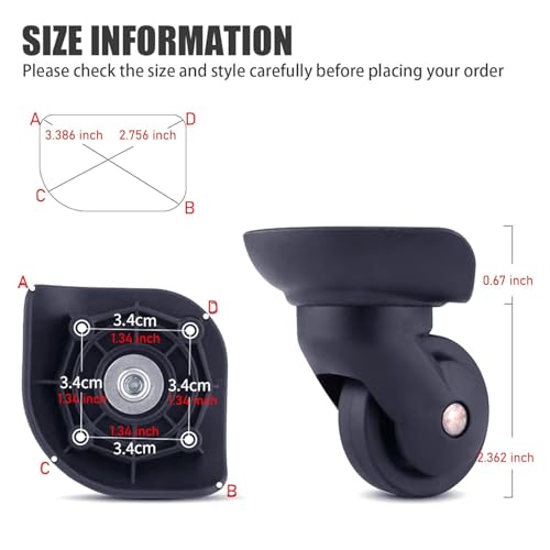 Luggage Wheels Replacement Parts Repair Suitcase Replacement Wheel Bag Parts Spinner Casters A Pair2