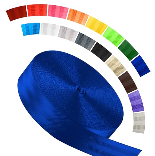 Image of Polyester Webbing Strap 16+Colors - 1 inch&1.5 inch&1.9 inch - 16.5 25 33 55 Yards Heavy Duty Webbing Roll, Flat Webbing Strap for Indoor&Outdoor Gear, Climbing, DIY Crafting, Repairing