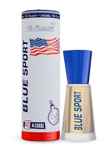 Image of Al-Nuaim Blue Sport Alcohol Free Attar Roll On Luxury Scent with Long Lasting Fragrance For Men & Women |6ml