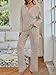 LILLUSORY Womens 2 Piece Lounge Sets Winter Outfits 2026 Sweatsuit Matching Pjs Airport Vacation Travel Fall Pajamas Fashion Khaki M