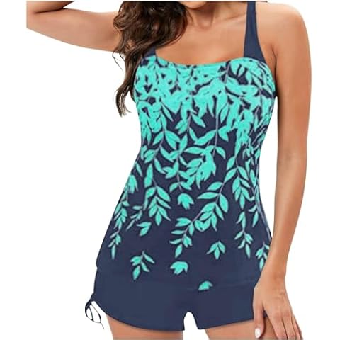 LJFIWY Floral Tankini Set with Shorts Cover