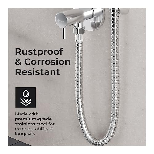 Image of Lifelong 1-Meter Jet Spray Hose Pipe for Toilet | Stainless Steel Outer & Nylon Inner | Durable & Leakproof with Brass Screw Fittings | Ideal for Health Faucets, Jet Sprays & Hand Showers (LLHIHC02)