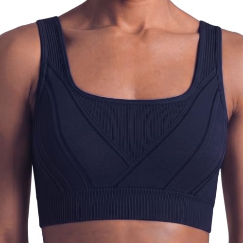 LUPO Sport Top Fitness Feminino Max Em Poliamida Sem Costura Esportivo, Marinho, G