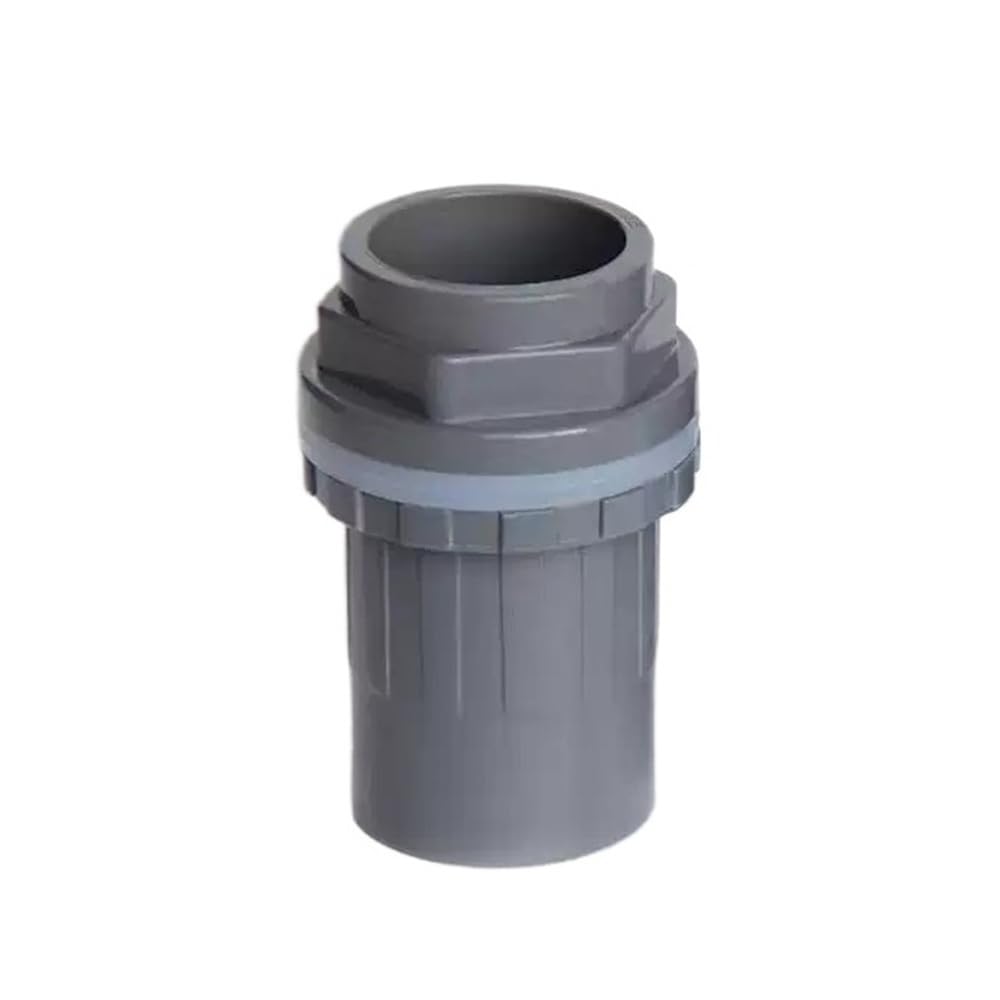 Pipe Drainage Joint 5Pcs PVC Pipe Straight Drain Joint Coupling, Water Supply Tube Connector 20/25/32/40/50mm for Aquarium(Gray,32mm)