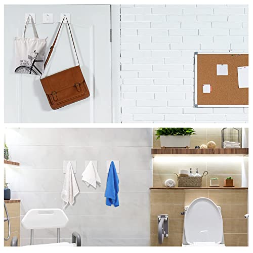 Jetec 6 Pieces Wall Mounted Hat Hooks Acrylic Hooks Coat Hooks Clear Hat Rack Robe Hook Adhesive Hooks For Bathroom Kitchen Hat Clothes Towels And More (Clear) #TOP5