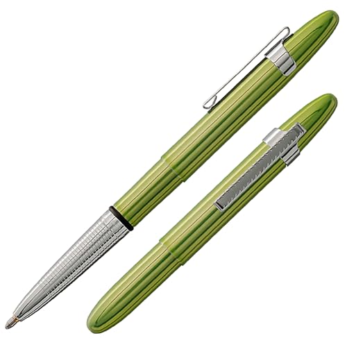 Fisher Space Pen Aurora Borealis Bullet Space Pen, Ballpoint, Lime Green, Black Ink, Pocket Clip, Gift Box