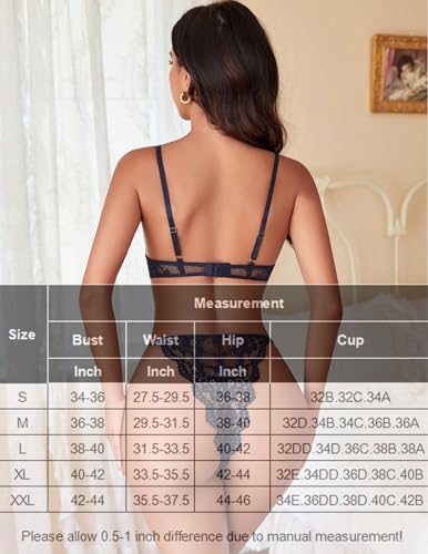 Image of Avidlove Sexy Lingerie for Women Lace Teddy Bodysuit One Piece Lingerie