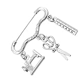 Broches de couture : un design original inspiré des machines à coudre, des règles et des ciseaux, chic et créatif, accessoire de couture
