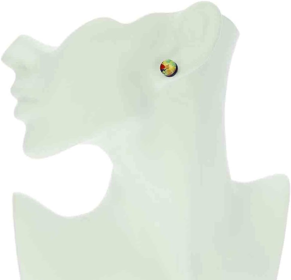 Glass Of Venice Murano Glass Venetian Reflections Round Stud Earrings - Golden Meadow