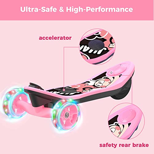 Isinwheel Electric Skateboard For Kids Ages 6-14– The Popular Toy Of The Year! One-Of-A-Kind Design Scooter + Skateboards + Hours Of Fun (Pink) #TOP3