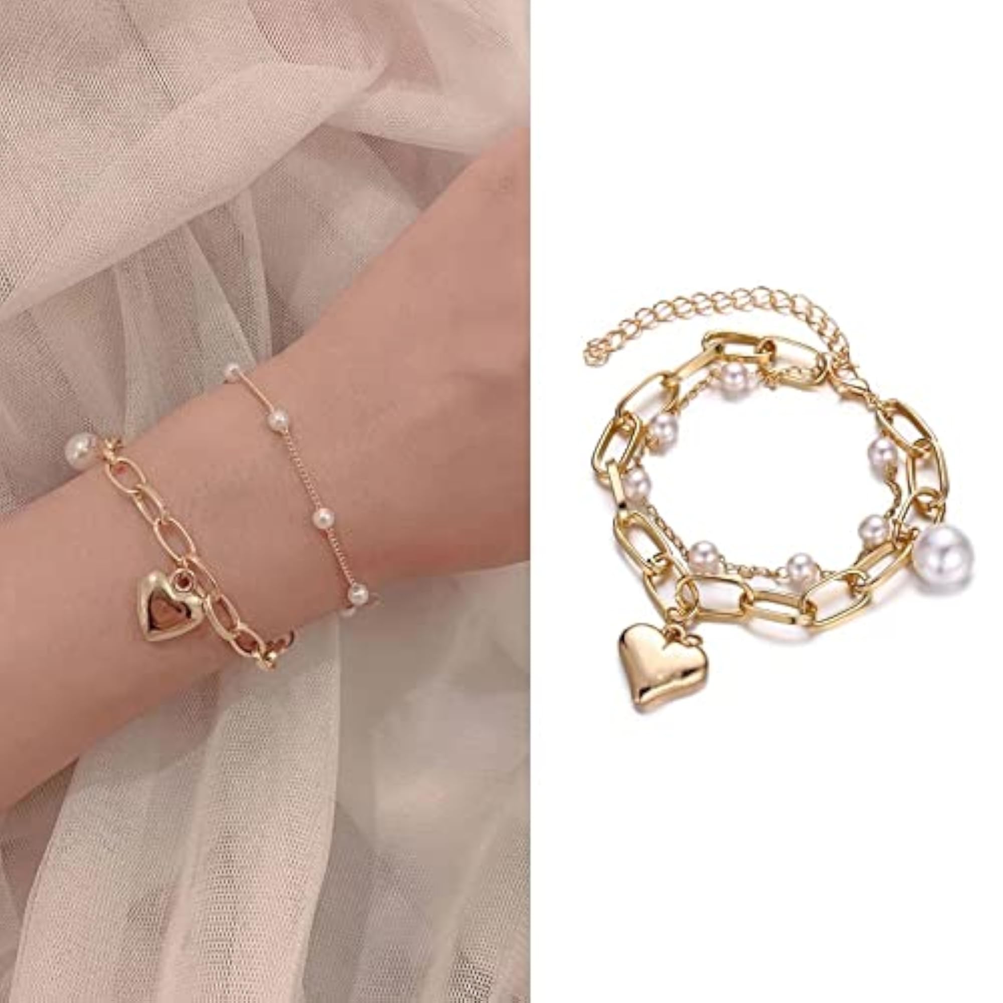 Stylish Plated Charm Bracelet for Women (rr14531b)