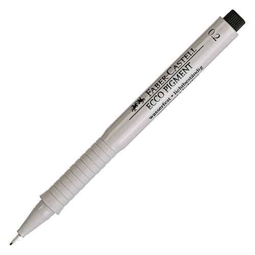 Ecco Pigment 0.2 Faber-Castell stylo fineliner anti bavure eau