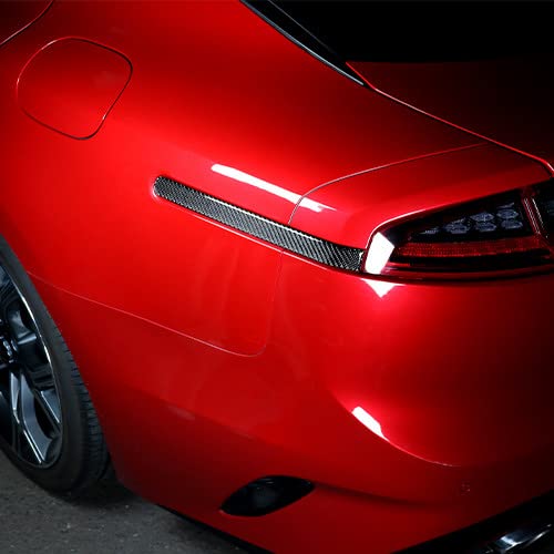 Youtoocar Real Carbon Fiber Car Tail Light Cover Trim Compatible With Kia Stinger 2018-2023 Accessories(Black) #TOP5