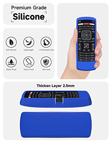 Sikai Remote Case For Vizio Xrt112 / Xrv4Tv Smart Tv Remote Skin-Friendly Silicone Cover For Vizio Xrt112 / Xrv4Tv Remote Control Shockproof Anti-Lost With Remote Loop (Blue) #TOP4
