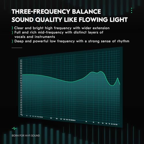 Image of CCZ BC01 PRO in Ear Monitor Headphones, 1BA 1DD Hybrid Driver Wired Gaming Earbuds, Deep Bass Sound Wired Ear buds, HiFi IEM for Gaming Video Calling Singer Musician Drummer (without mic, Dark Black)
