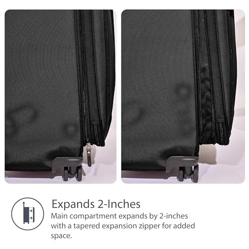 Travelpro Tourlite Softside 29" Expandable Luggage with 4 Spinner Wheels, Lightweight Suitcase, Checked Large, Black - image 8
