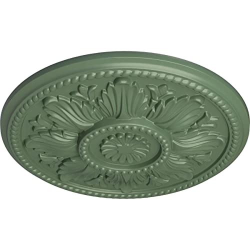 Image of Ekena Millwork CM18EDAGF Edinburgh Ceiling Medallion, Athenian Green