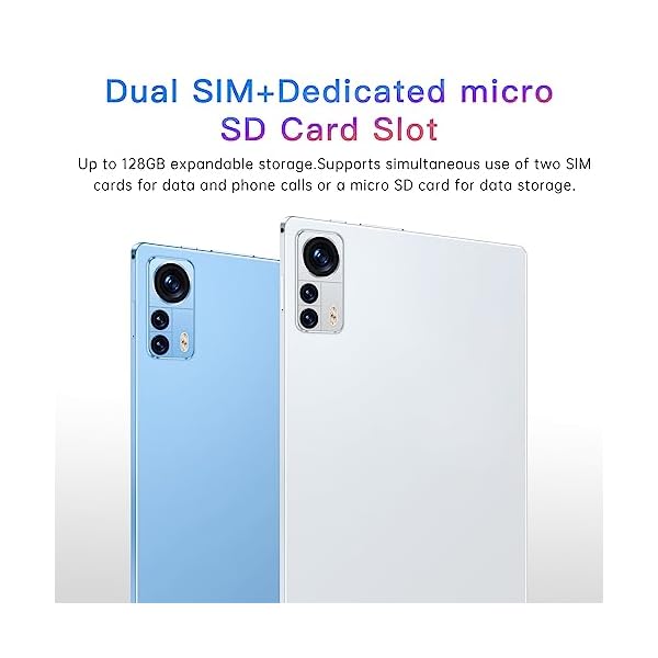 10,1 Zoll Tablet für Android 12, 8 GB RAM 256 ROM Octa Core Tablets, FHD Touchscreen und Zwei Lautsprecher, 5G WiFi 4G Netzwerk Tablet PC (EU-Stecker) – Bild 4