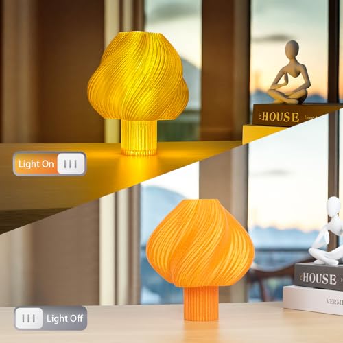 Image of IEMAI Glitter Clear PETG Filament 1.75mm Orange 1KG, Sparkly Transparent Finish 3D Printer Filament, Easy to Print for Lampshades, Home Decor & DIY Models