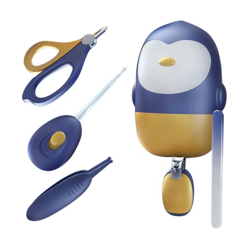 ibasenice 1 Juego juego de tijeras para uñas equipo de bebé artículos para bebés cortaúñas para pequeños juguetes para bebés kit de manicura para bebés polipropileno Púrpura